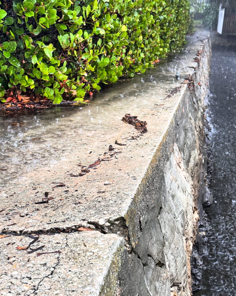 crack in seawall
