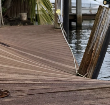Sagging or Bouncing lumber on a dock
