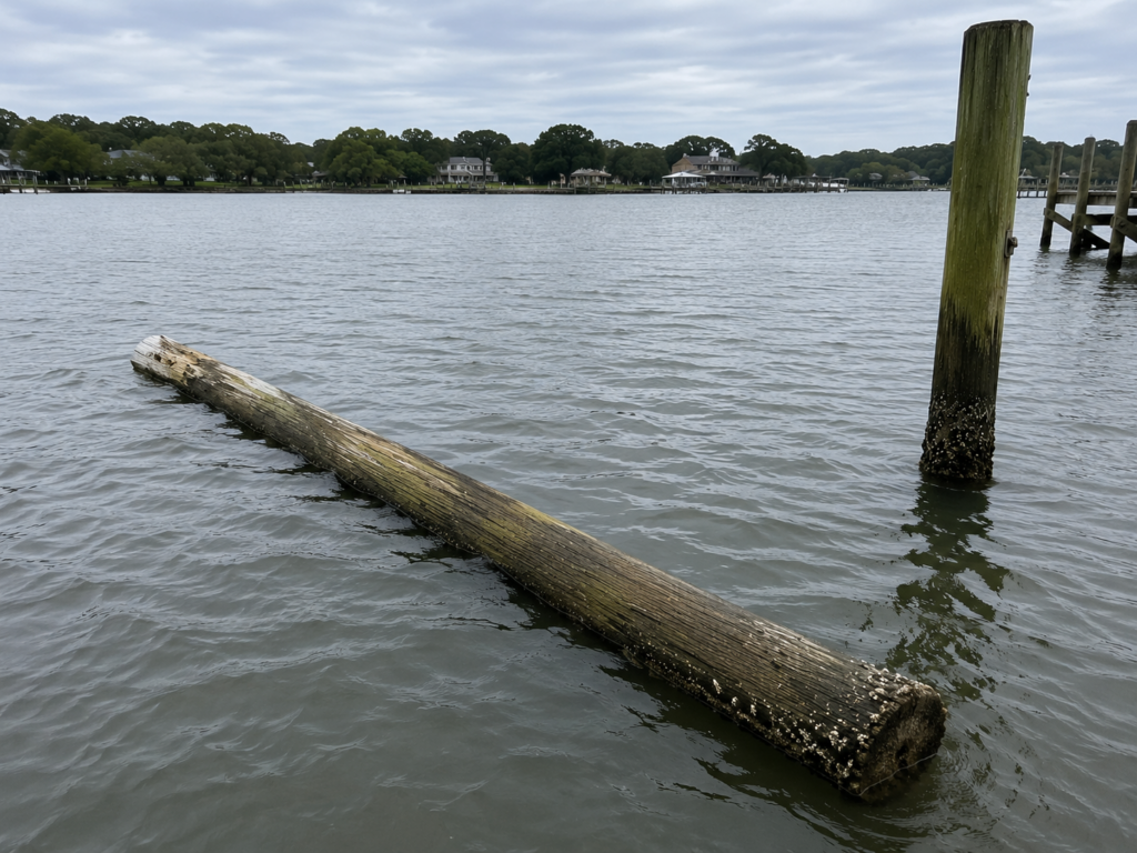 fallen piling